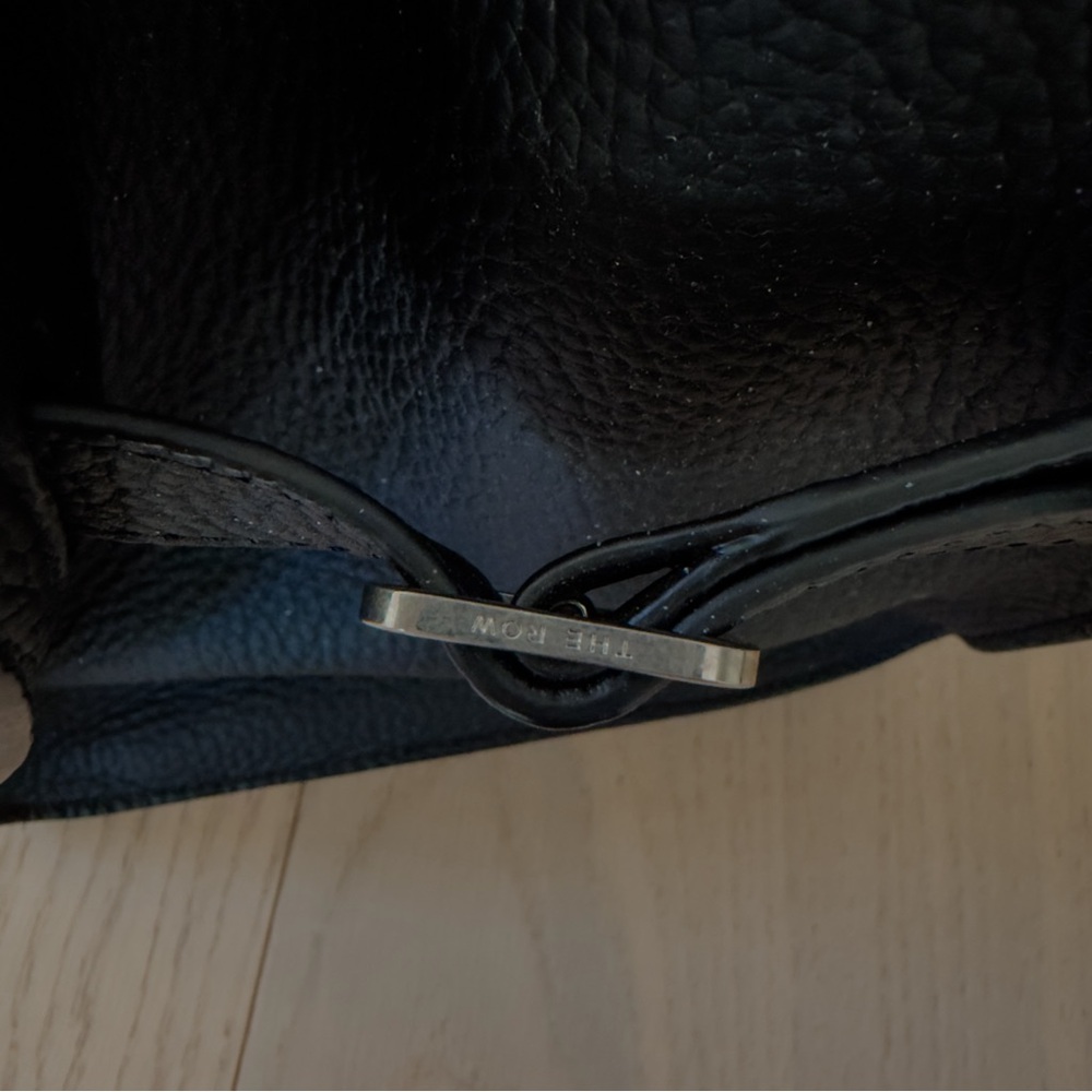 The Row Margaux Shoulder 12 Bag in Black Leather - Picture 5 of 11